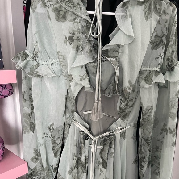 Floral Ruffle Midi Dress - Picture 16 of 16